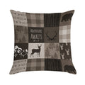 Adventure Patchwork - BrownBeige Soft Warmth Comfort Throw Pillow