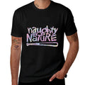 Naughty By Nature – Pastel Spiral Logo Black  Easy-care T-Shirt