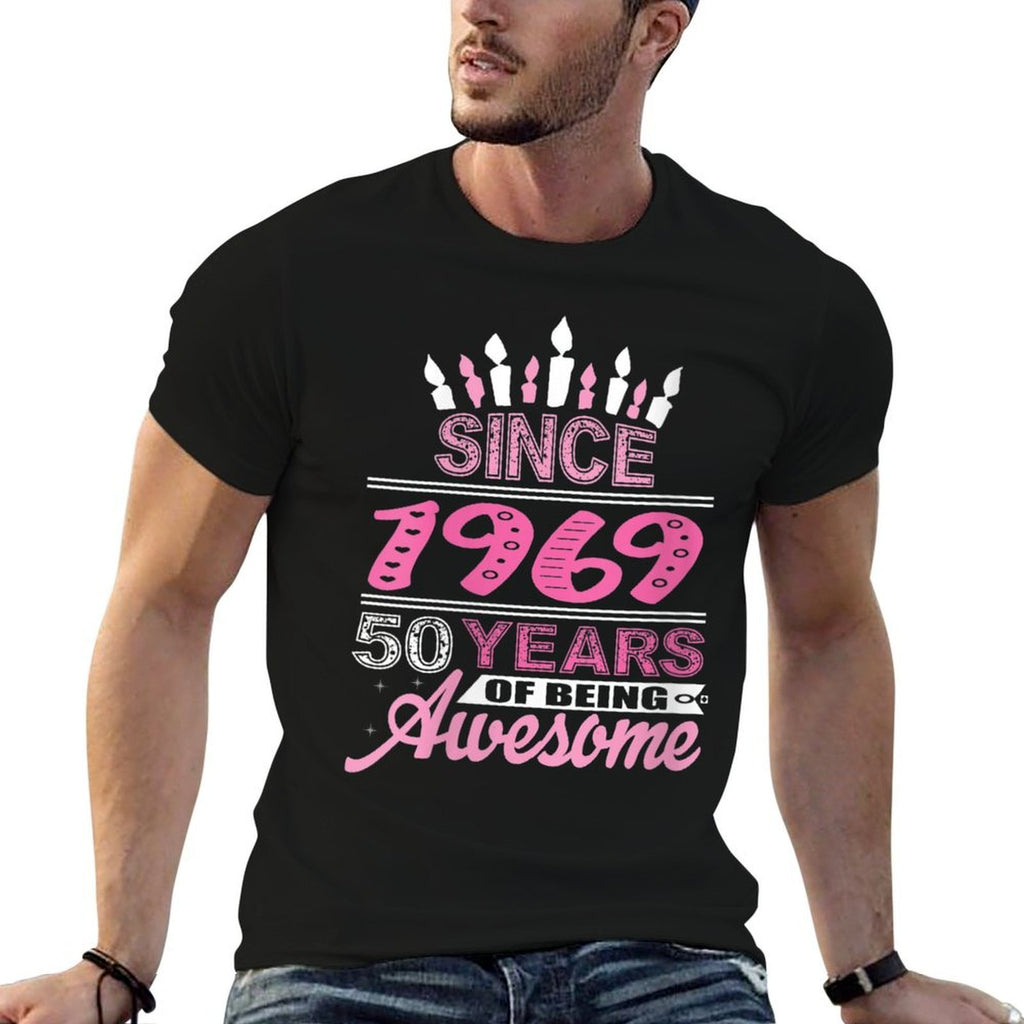 Womens Awesome Since 1969 - 50 Years Old 50th Birthday Quote Gift  Soft T-Shirt