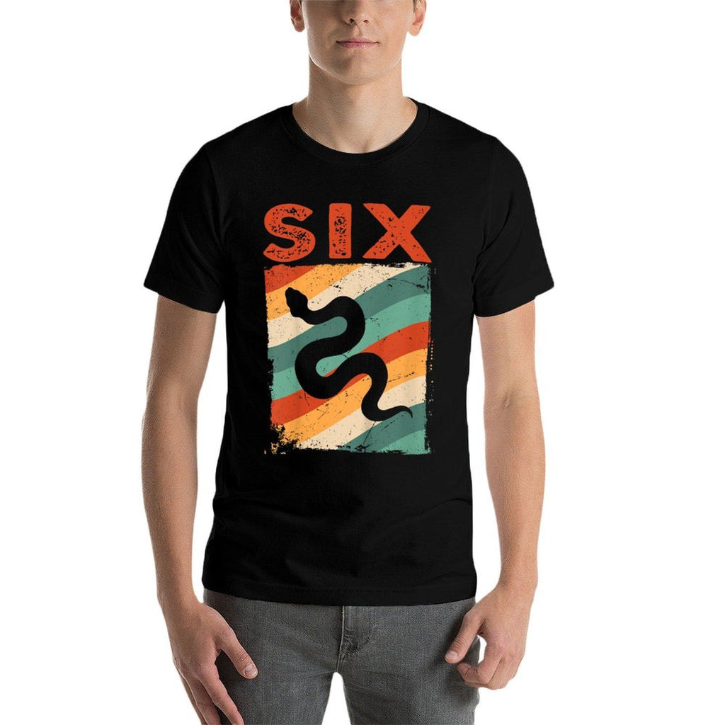 Kids 6 Year Old 6th Birthday Snake Reptile Boys Girls Kids  Trendy Pattern T-Shirt