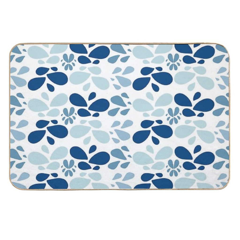 Abstract Blue  Stain-Proof Bath Mat