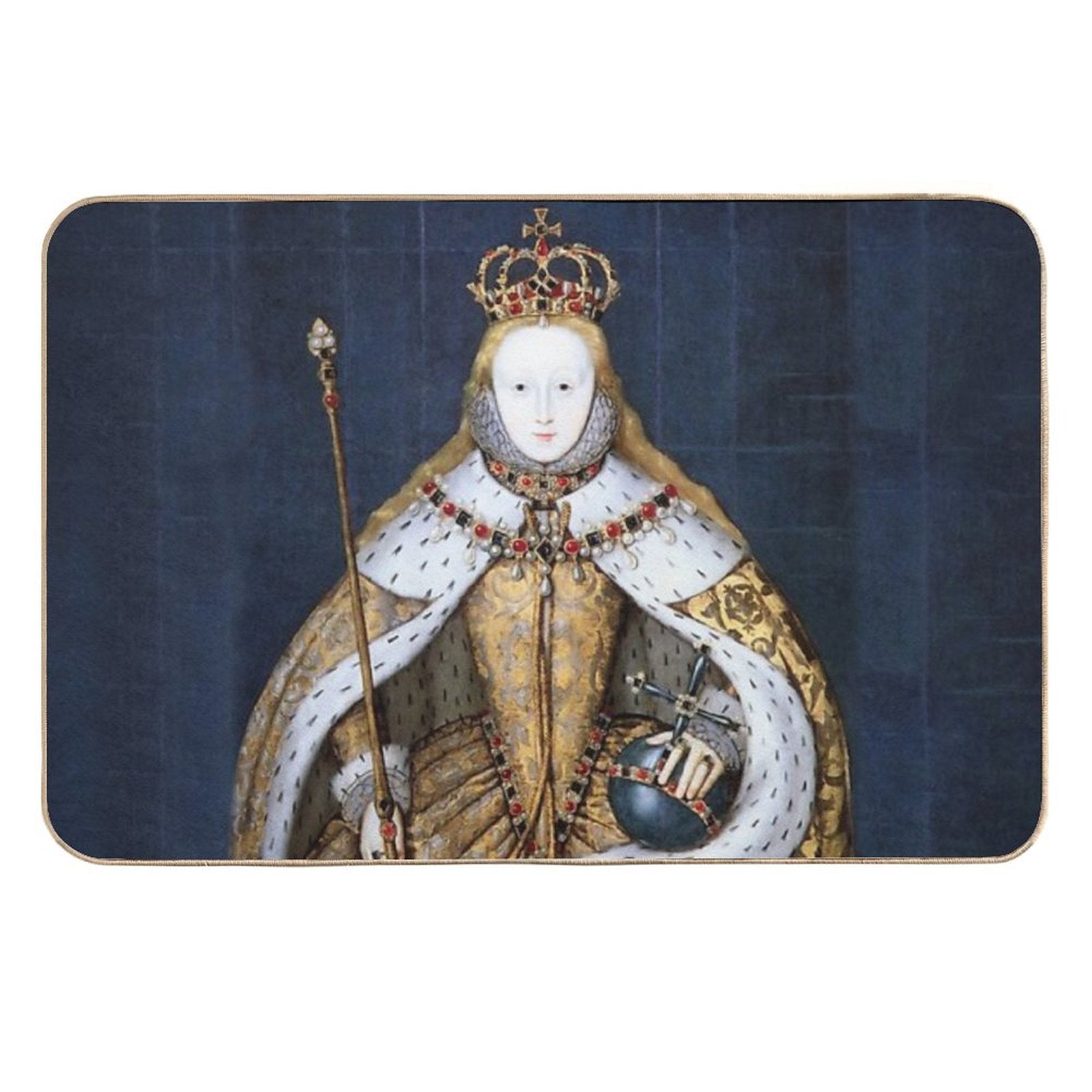 Elizabeth I Coronation Portrait  Anti-Trip Bath Mat