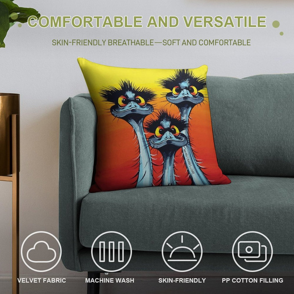 We Didn't Do It ! Soft Fade-Resistant Throw Pillow