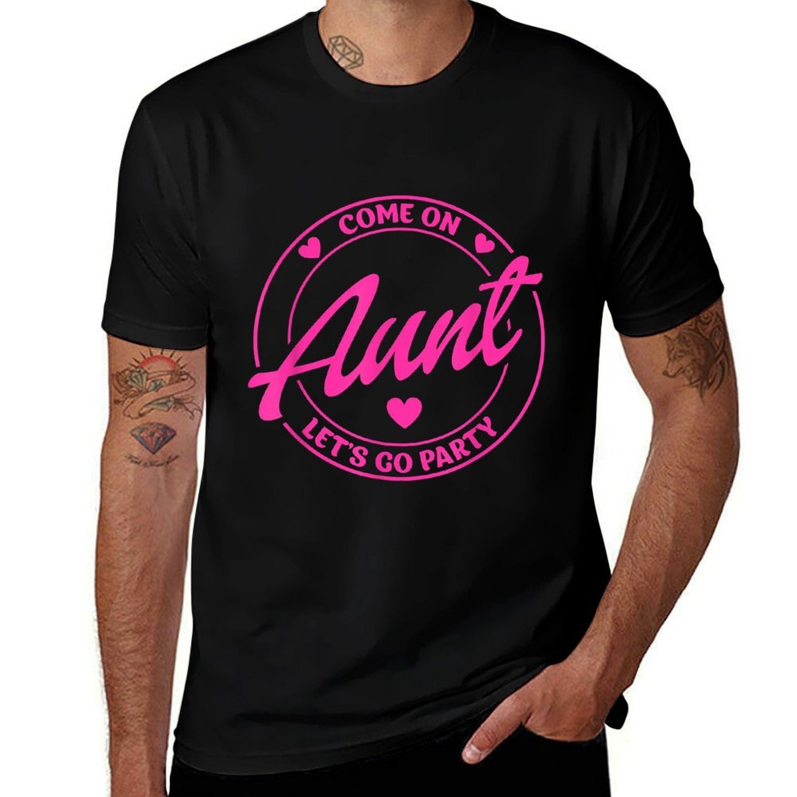 Come On Aunt Let's Go Party Birthday Party, Doll Baby Girl  Summer-ready Fabric T-Shirt