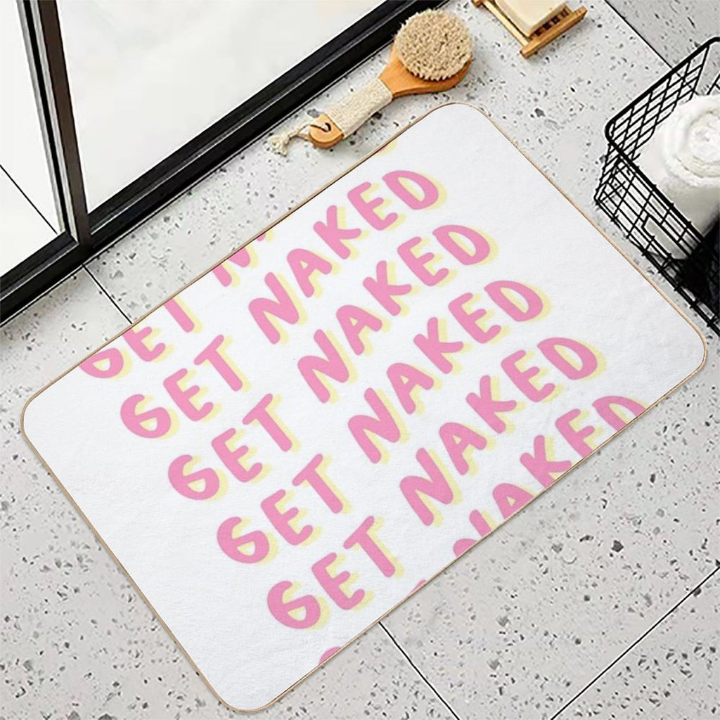 Get Naked - Pink And Yellow  Eco-Friendly Bath Mat