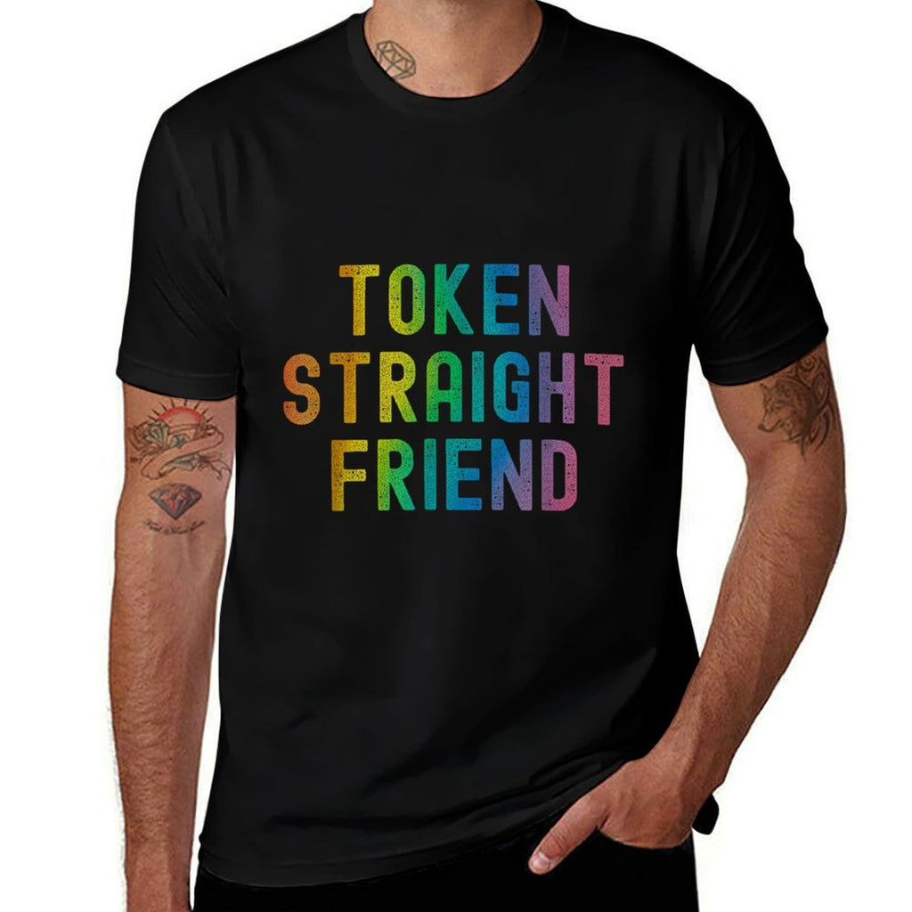 Token Straight Friend Funny Slang Queer Ally Gay Pride Stuff  Breathable T-Shirt
