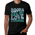 Books Are My Love Language Retro Book Quote Design  Soft T-Shirt
