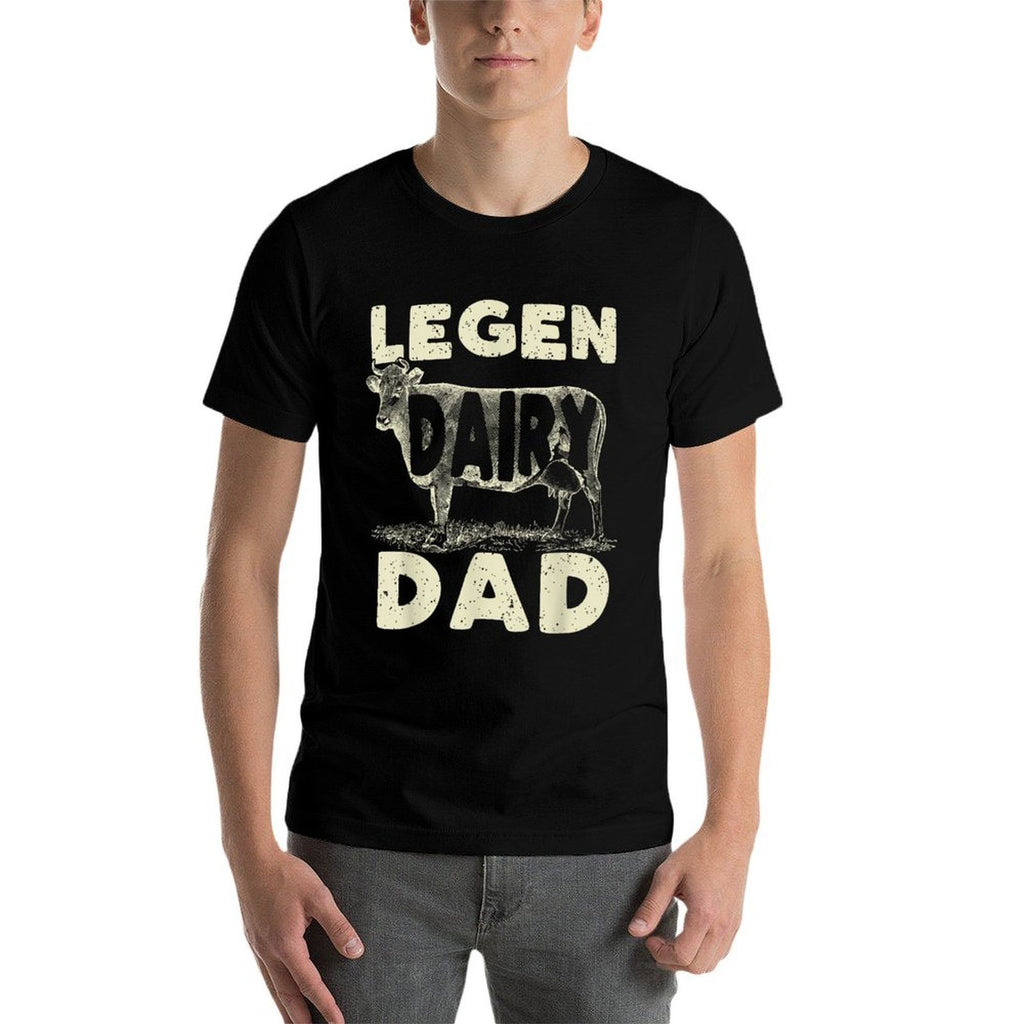 Legen Dairy Dad Cow Farmer Fathers Day for Men  Wrinkle-resistant T-Shirt