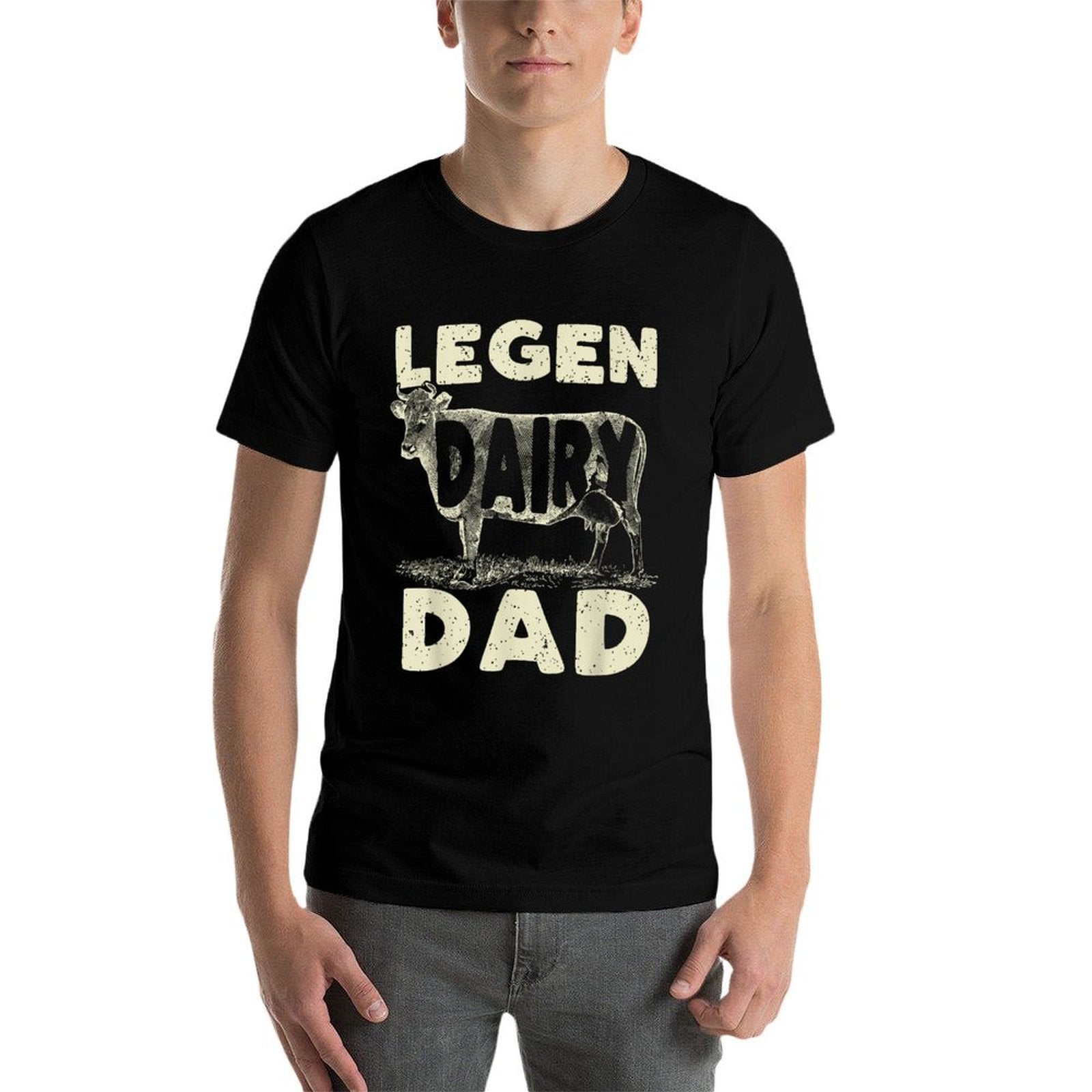 Legen Dairy Dad Cow Farmer Fathers Day for Men  Wrinkle-resistant T-Shirt