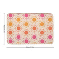 Groovy Retro Sun Pattern - Tan Orange Pink Palette  Easy Maintenance Bath Mat