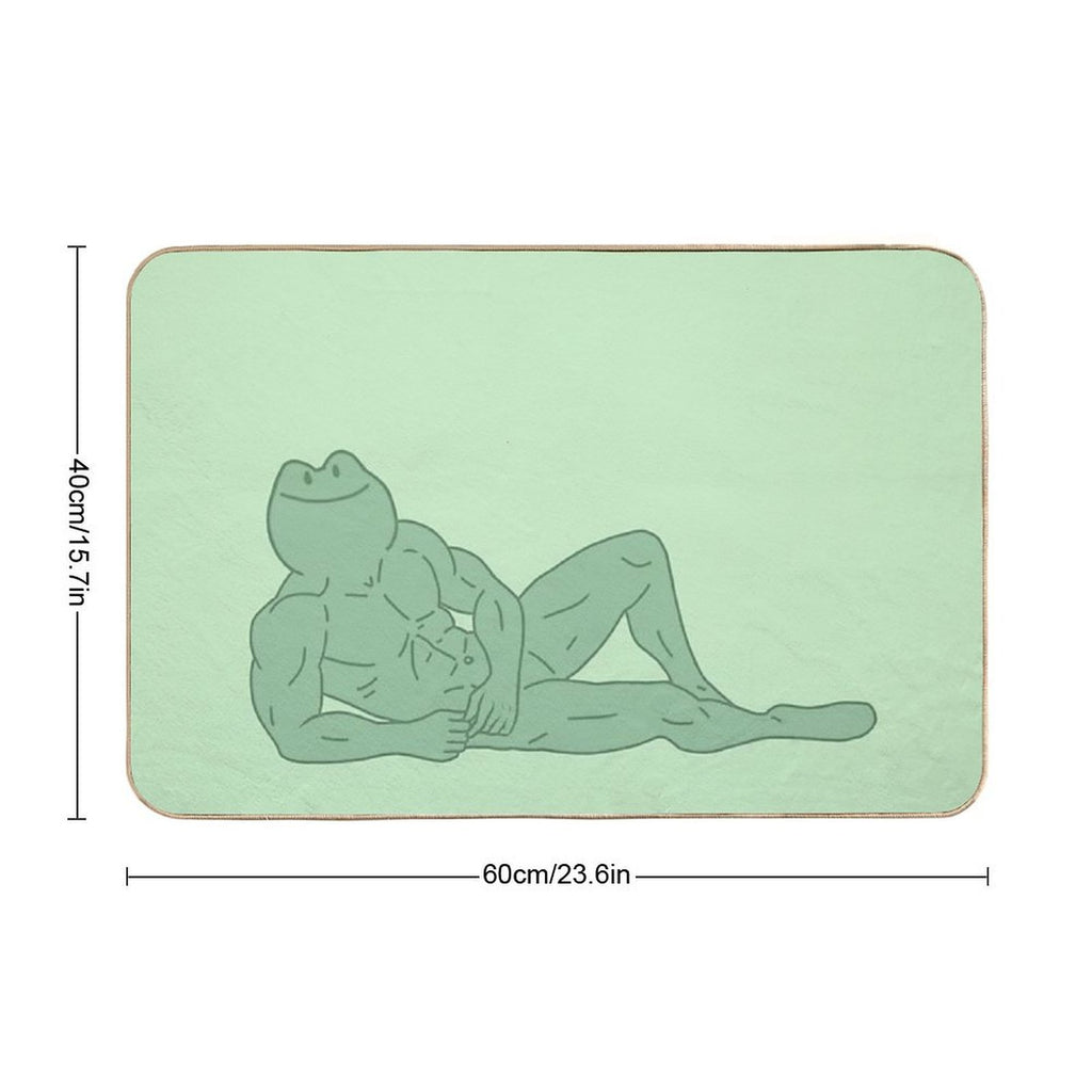 Buff Frog Icon Six, Take A Breather  Toxin-Free Bath Mat