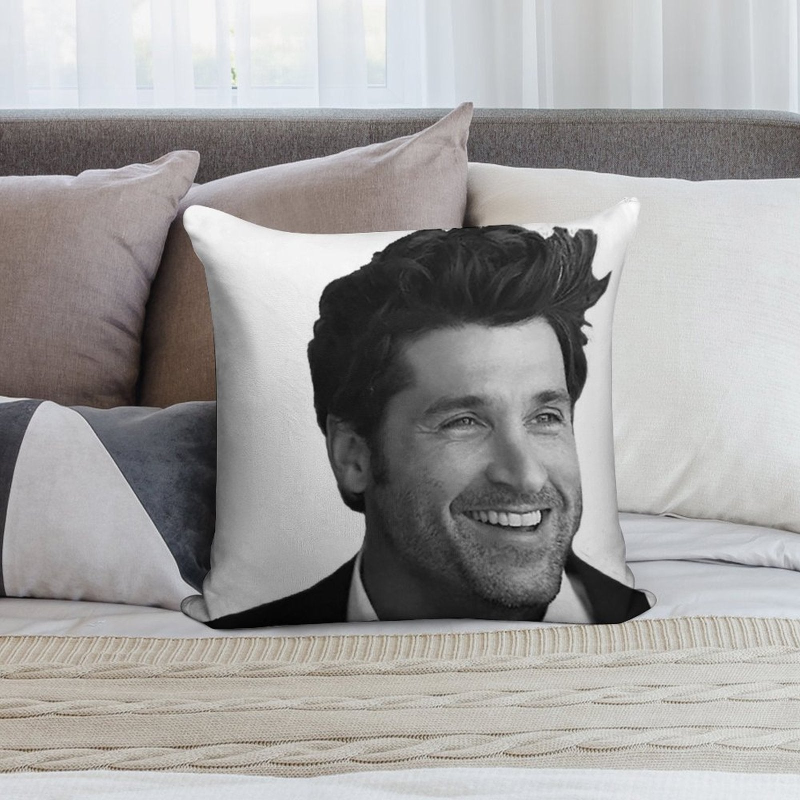 Patrick Dempsey Soft Multiple Sizes Throw Pillow
