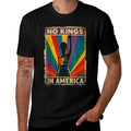 No Kings in America LGBT Pride Save Democraty  Summer-ready Fabric T-Shirt