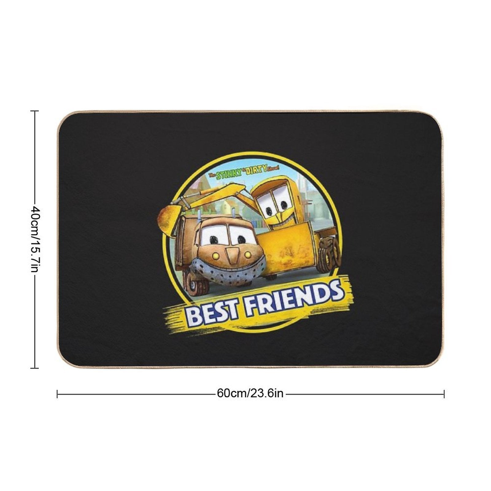 Kids The Stinky And Dirty Show - Best Friends  Fade-Resistant Bath Mat
