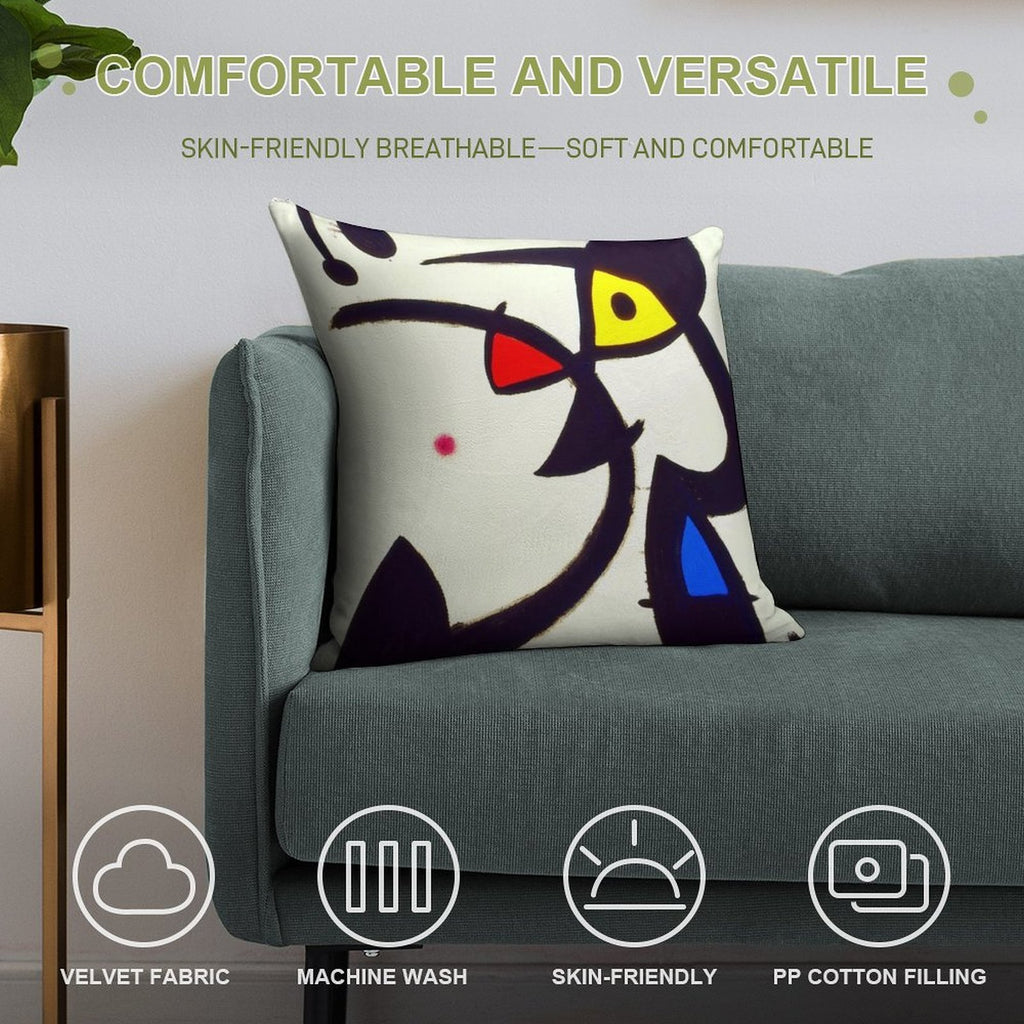 Joan Miro Soft Gift Ready Throw Pillow