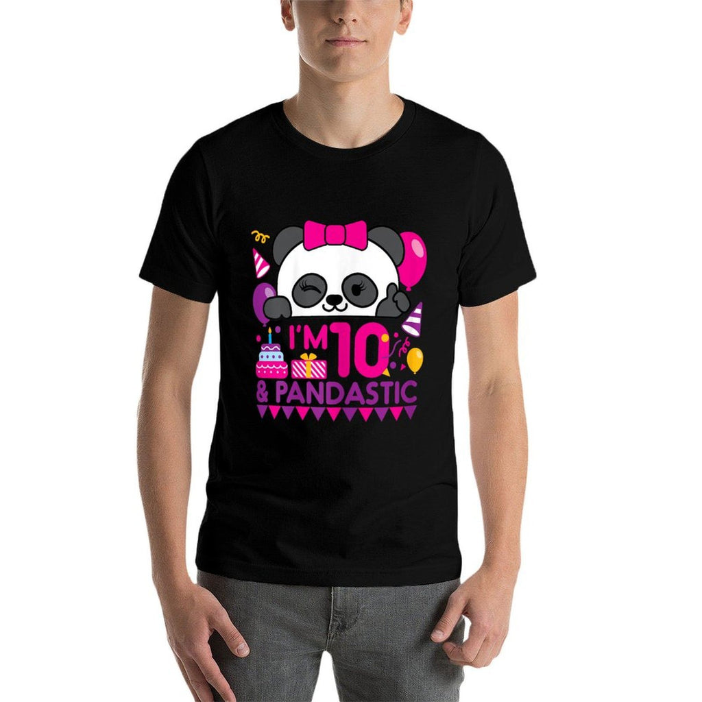 Panda 10 Year Old Children's Birthday Party  Stretchy T-Shirt