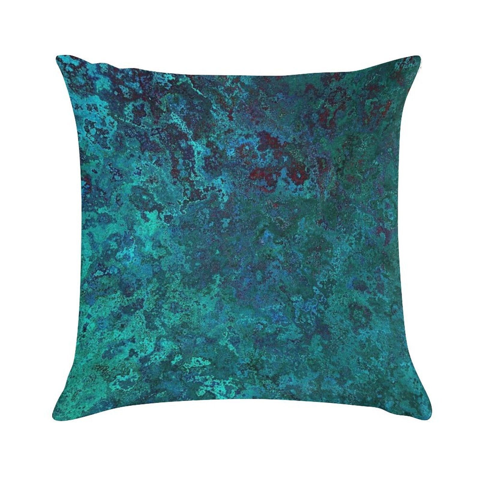 Shimmering Ocean Blue Soft Home Decor Throw Pillow