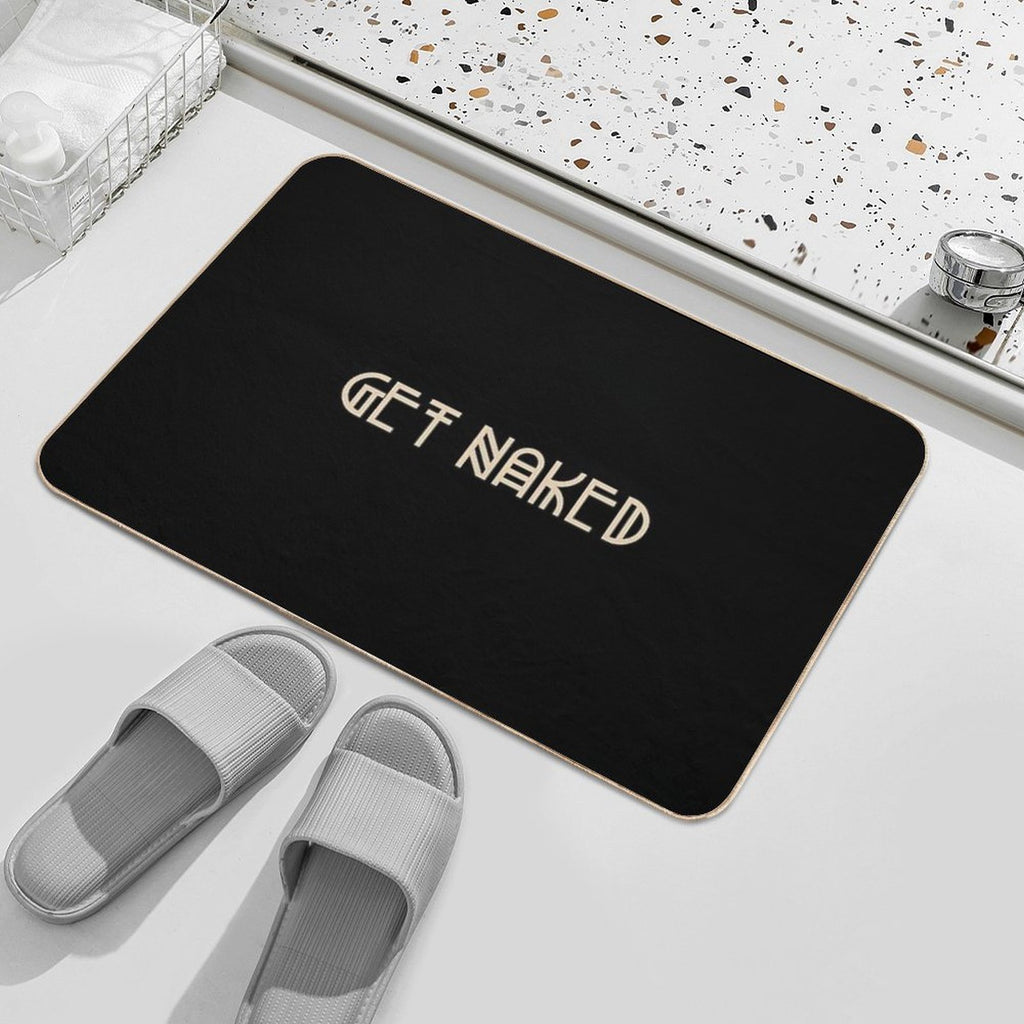 Funny Get Naked  Dirt-Trapping Bath Mat