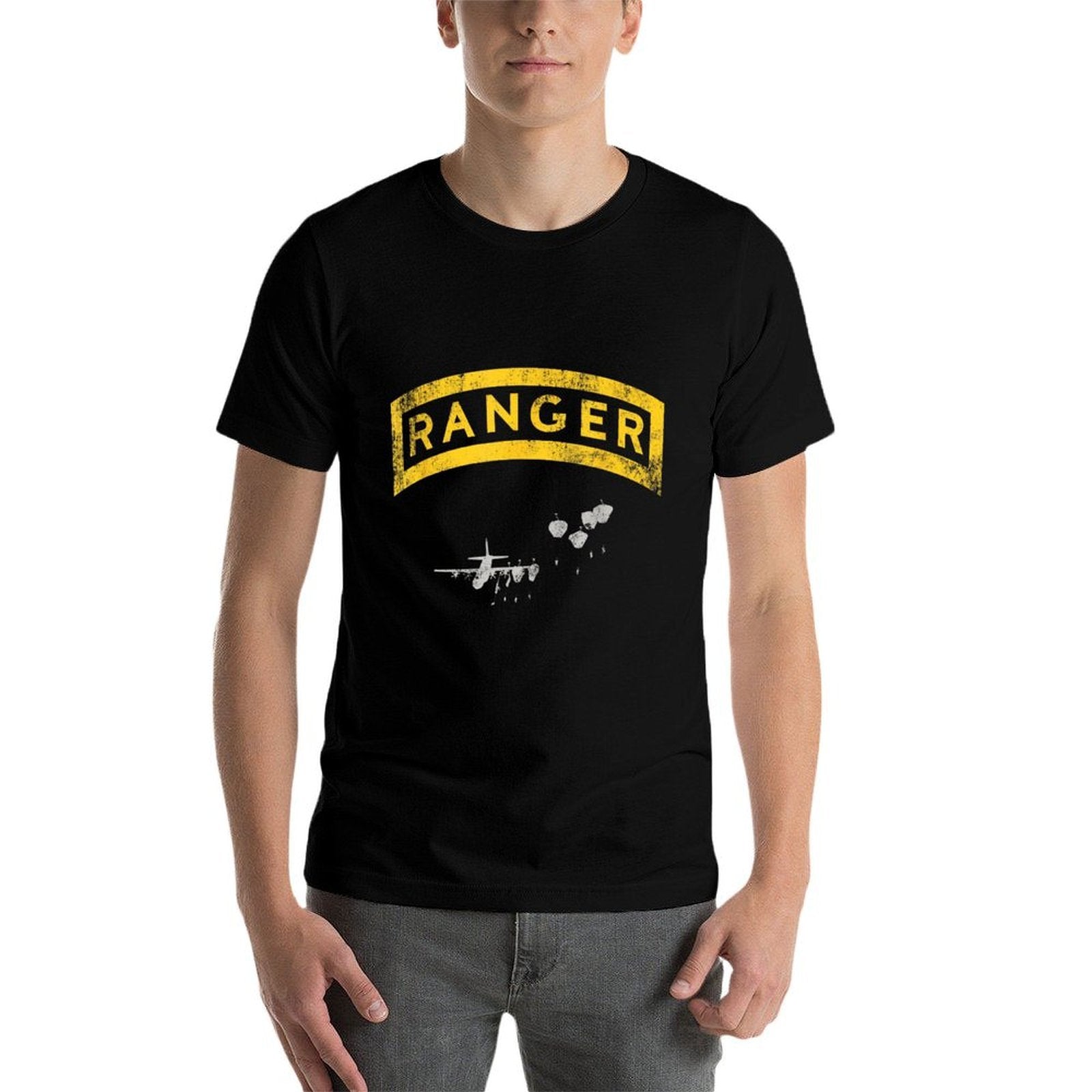 US Army Ranger Tab Airborne Ranger Military Veteran Vintage Comfortable T-Shirt