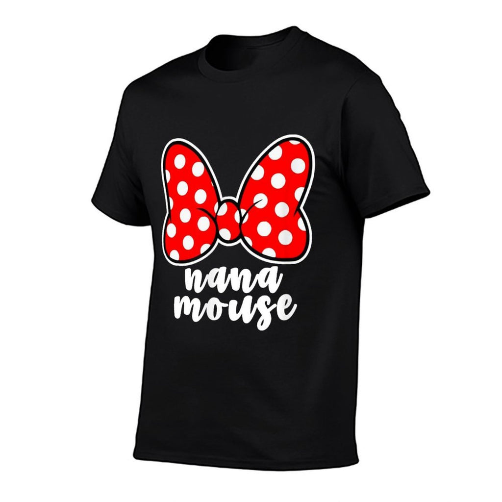 Womens Nana Mouse Family Vacation Bow  Stretchy T-Shirt