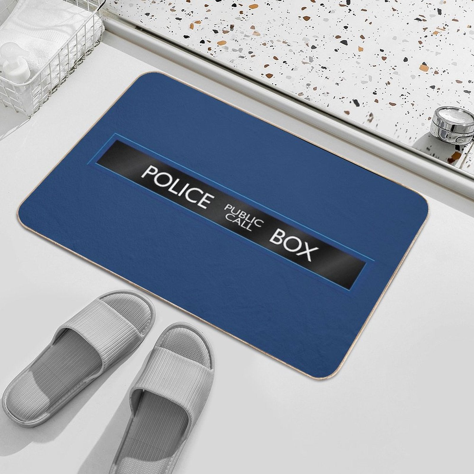 Police Box  Easy To Clean Bath Mat