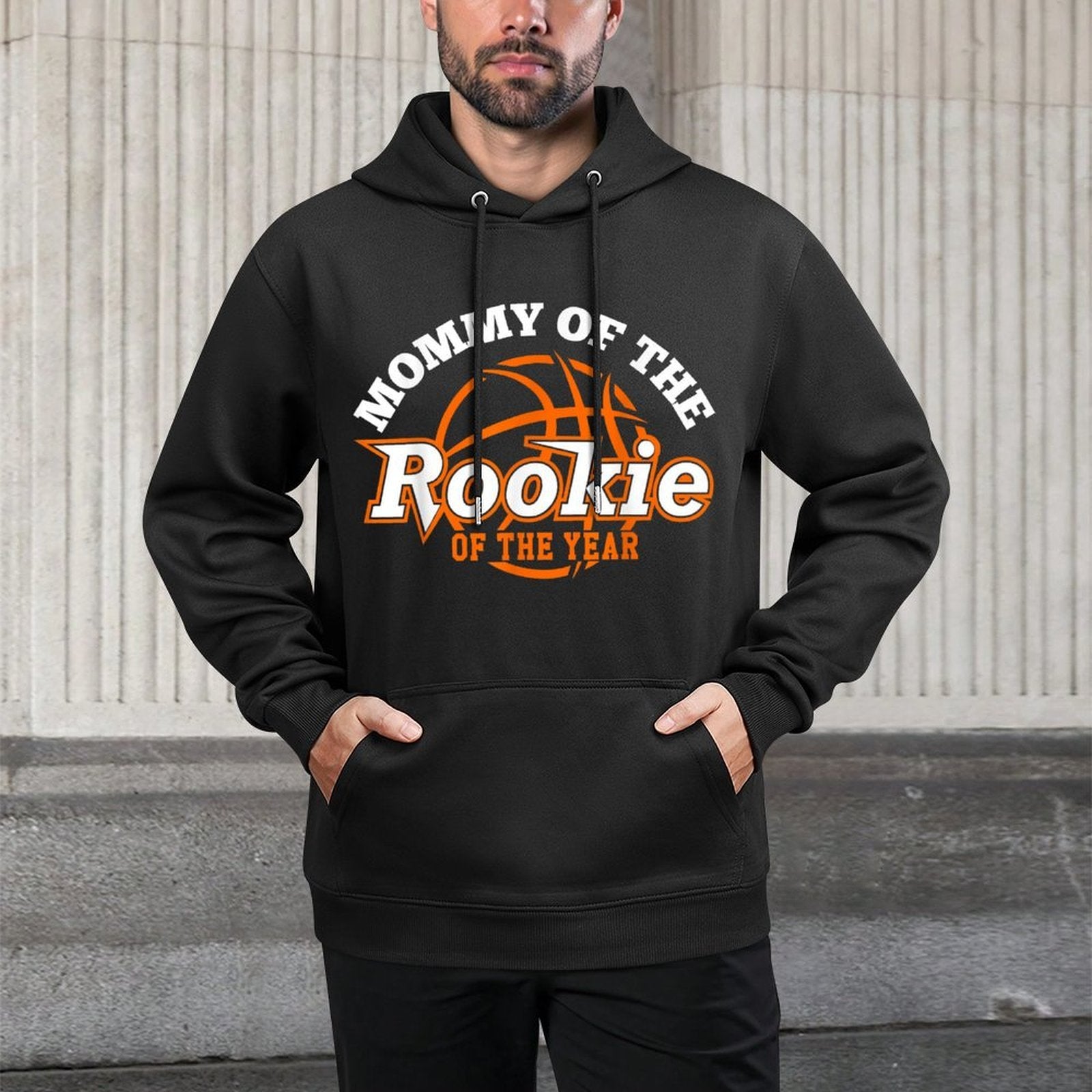 Mom Rookie of The Year Basketball,Mommy of The Rookie Moisture-Wicking Hoodie