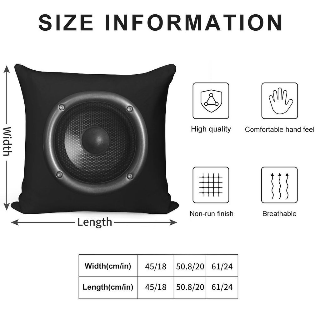 Music Speaker Soft High-Density Material Throw Pillow