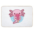 Cute Axolotl Eating Popsicle Ice Cream  Multi-Purpose Bath Mat