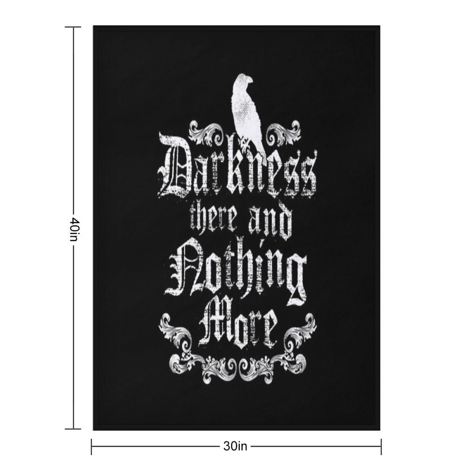 Raven Darkness  - Gothic Horror Poetry Quote - Vintage Distressed - Poe Travel-friendly Throw Blanket