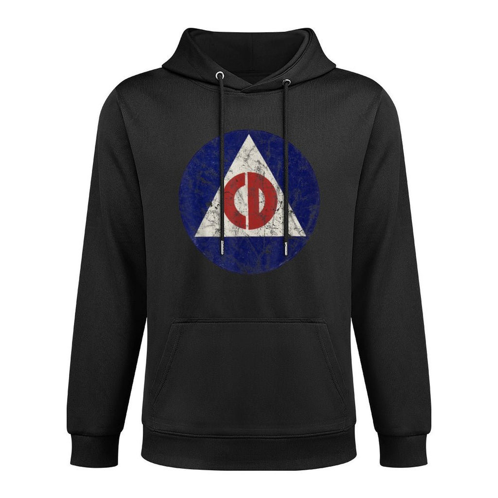 WWII Civil Defense Office of Civilian Defense WW2 Vintage Medium-Weight Fabric Hoodie