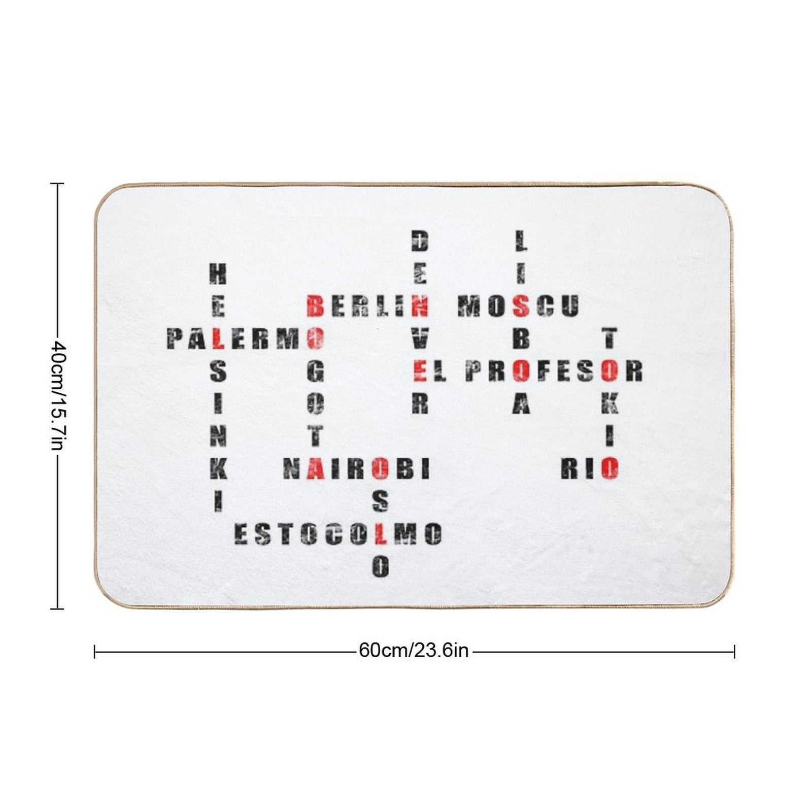 Profesor Ciudades - Black Version  Pet-Safe Bath Mat