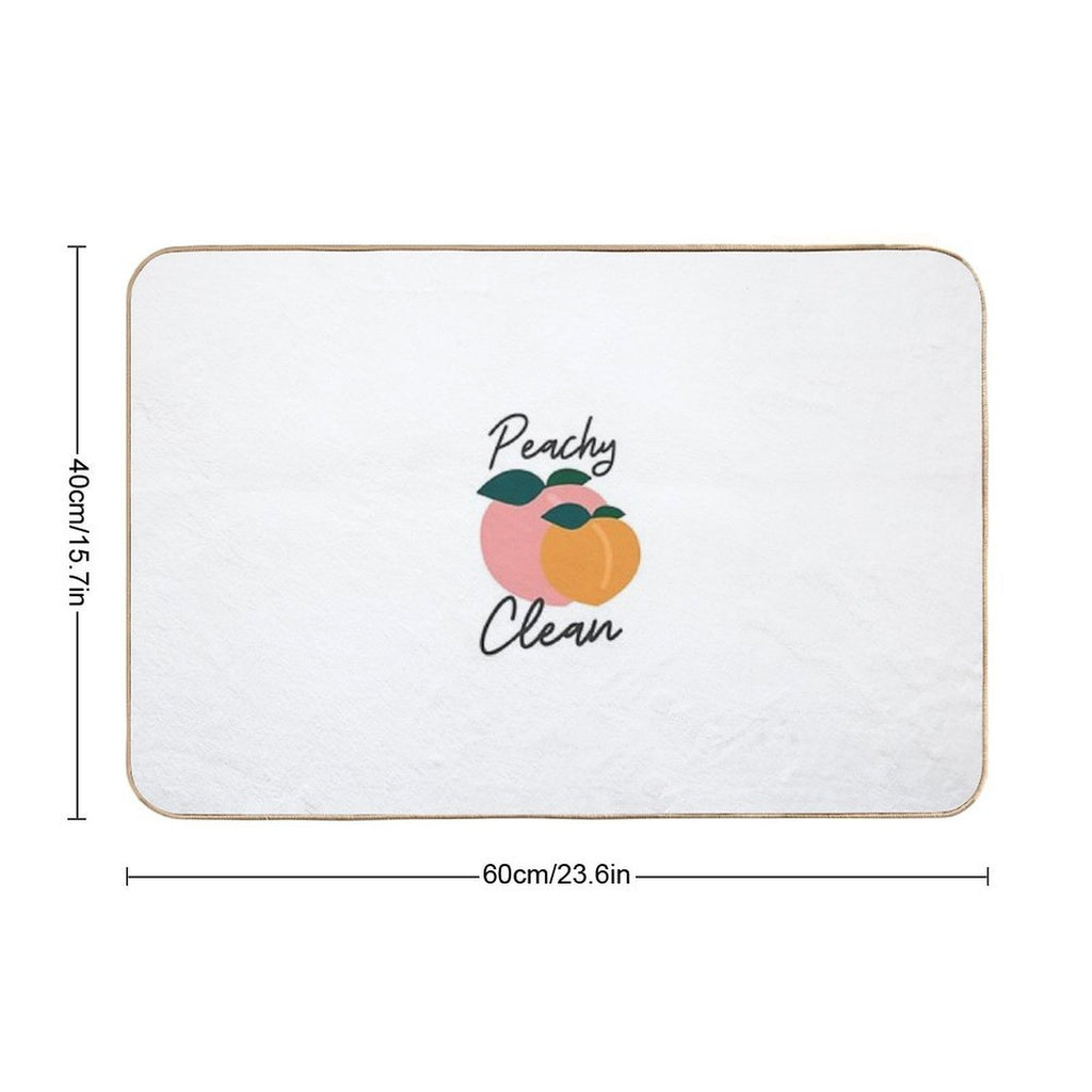 Peachy Clean Bathroom Printable  Non-Slip Bath Mat