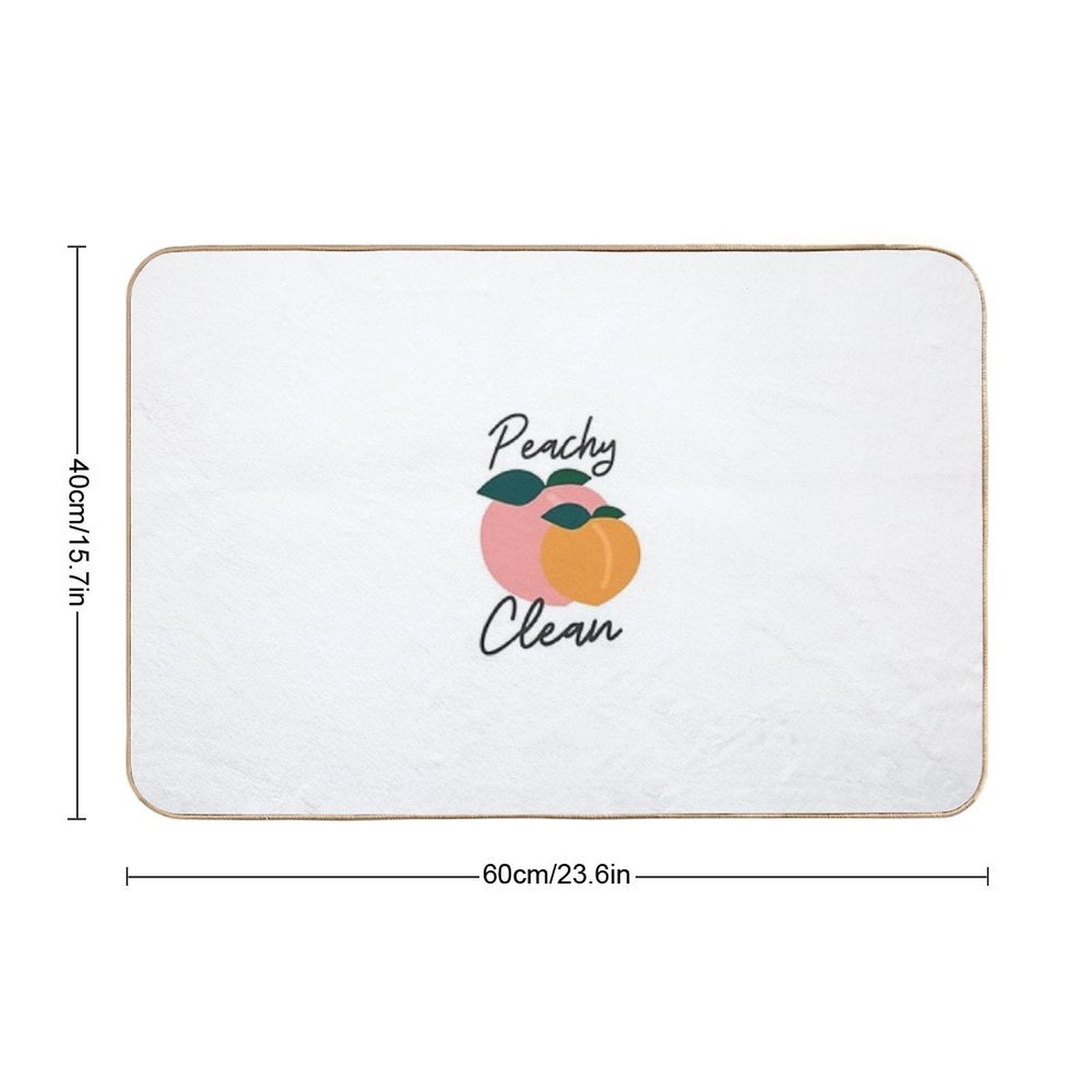 Peachy Clean Bathroom Printable  Non-Slip Bath Mat