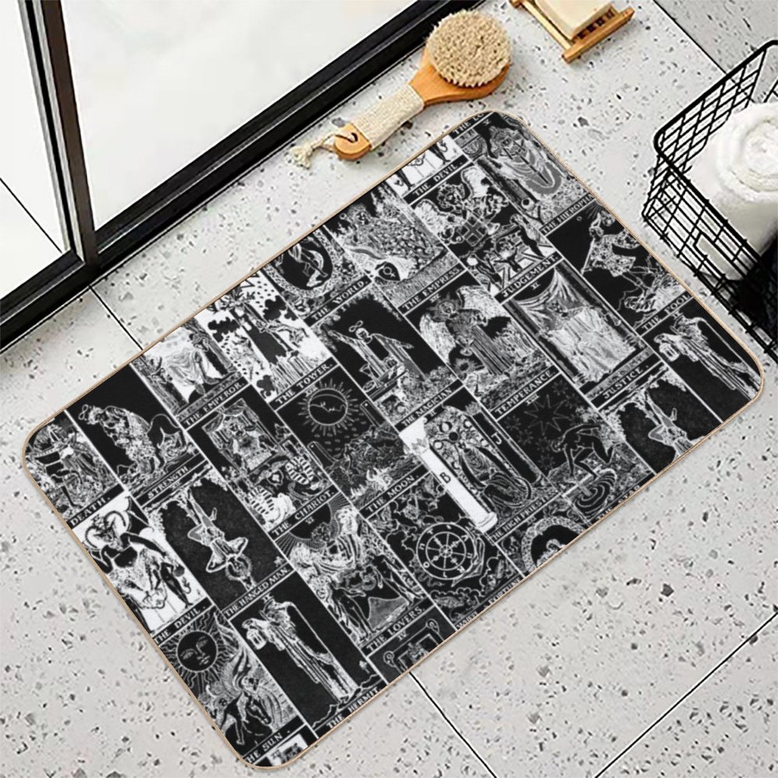 The Major Arcana of Tarot Patchwork  Multi-Purpose Bath Mat