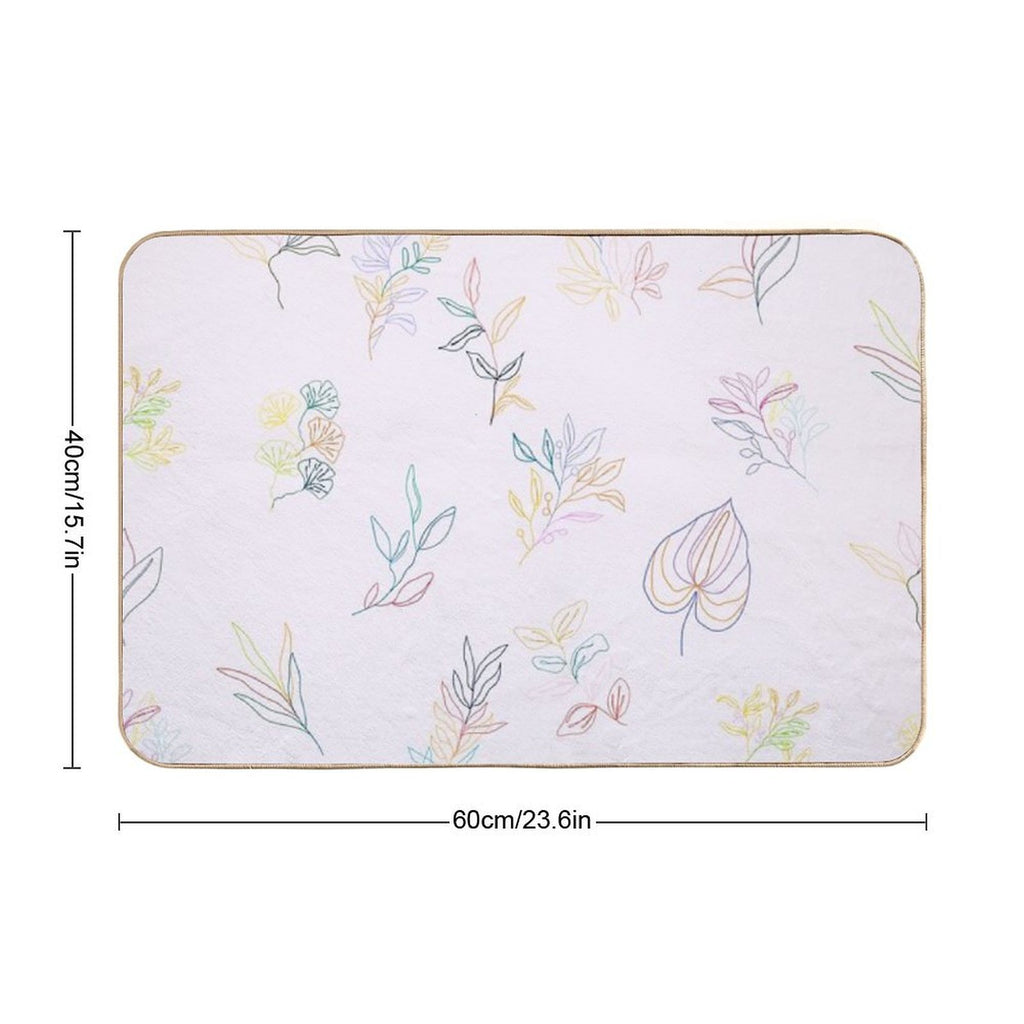 Blushing Botanicals  Easy To Clean Bath Mat