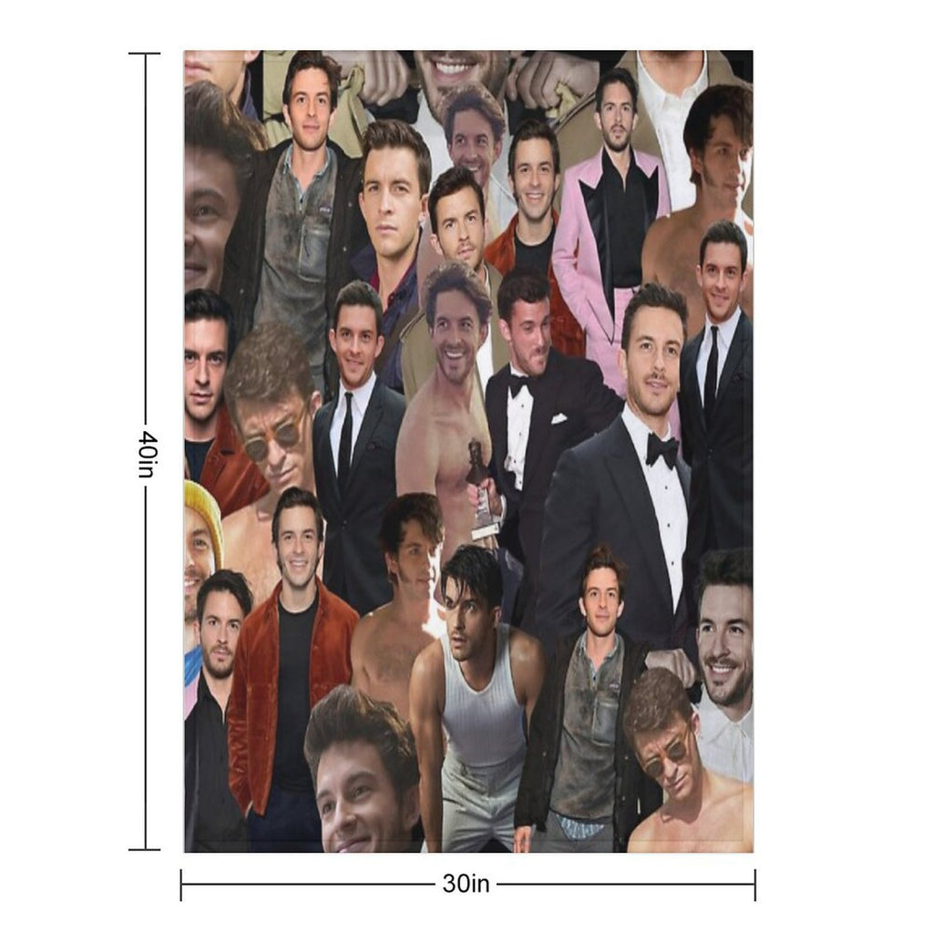 Jonathan Bailey Collage Machine-washable Throw Blanket
