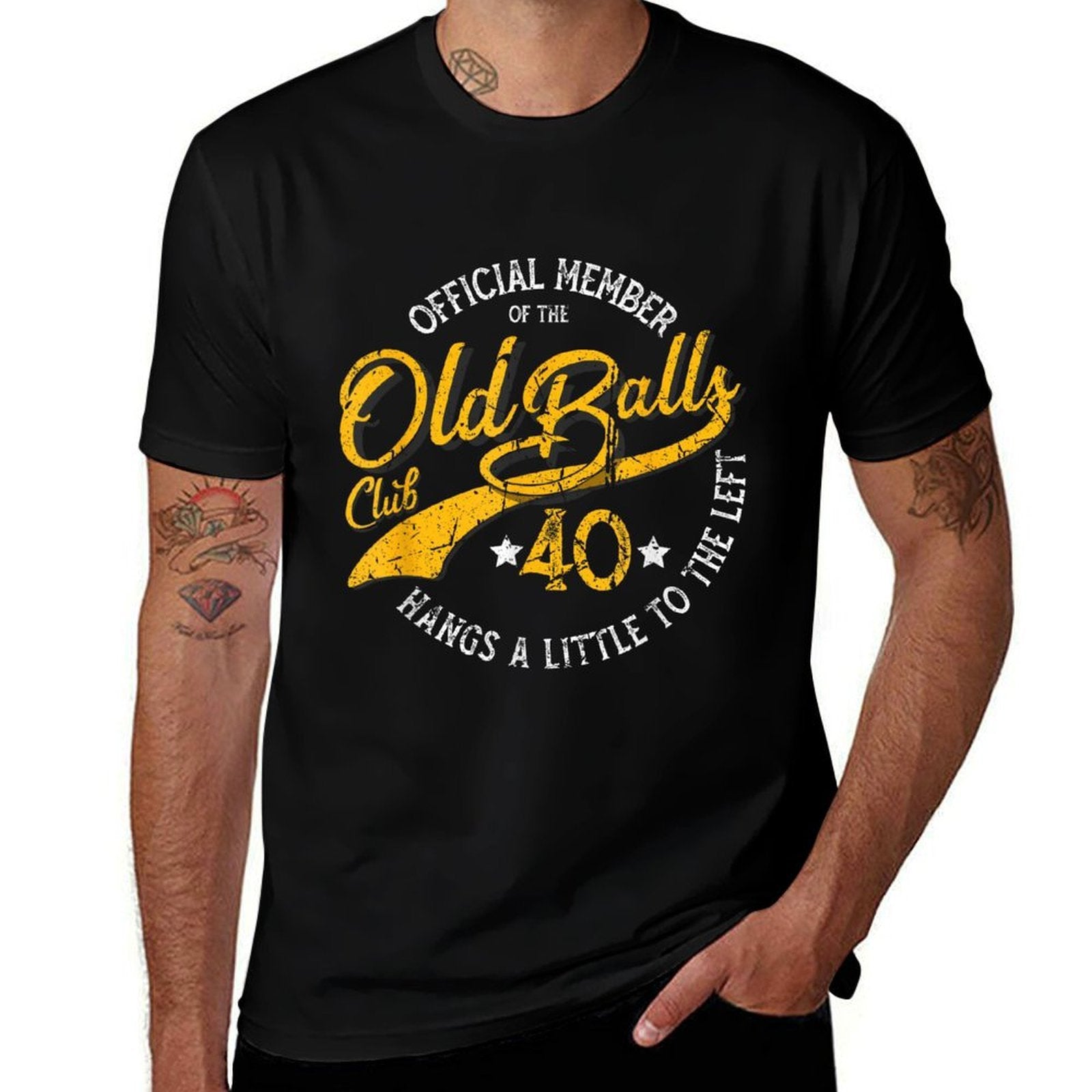 Old Balls Club 40th for Men's Over The Hill Birthday Comfortable T-Shirt