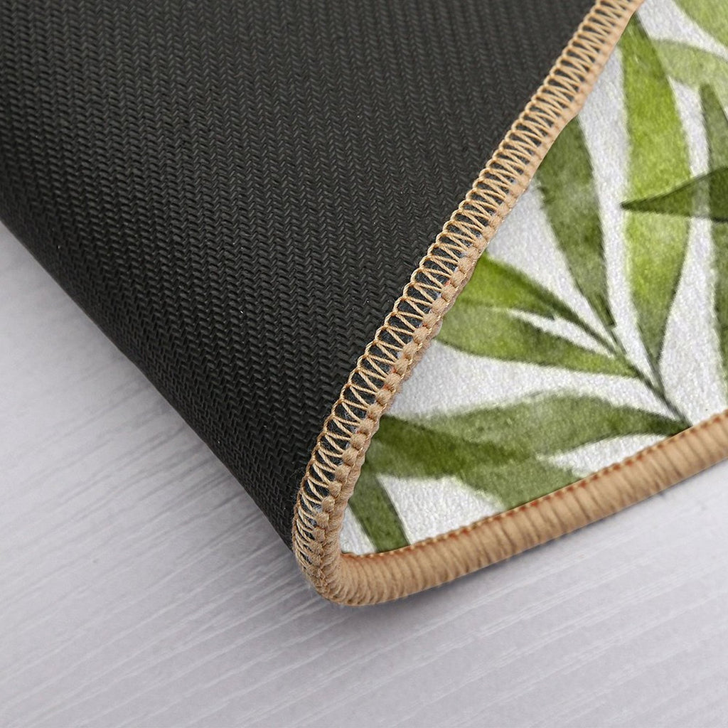 Delicate Eucalyptus Leaves  Rapid-Drying Bath Mat