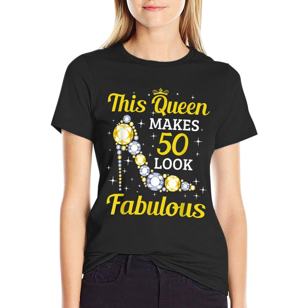 This Queen Makes 50 Look Fabulous Woman 50th Birthday  Vintage-inspired T-Shirt