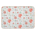 Watercolor Flowers Peonies  Stain-Proof Bath Mat