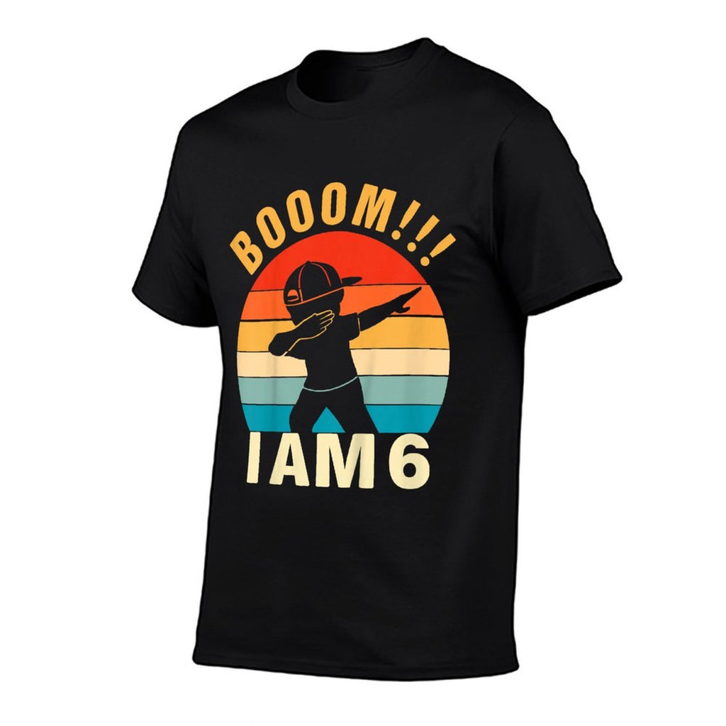 Dabbing Birthday 6 Years Old Birthday Outfit Boys  Summer-ready Fabric T-Shirt