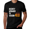 40th Birthday Gift Made in 1977 Version 40.0  Oversized Silhouette T-Shirt