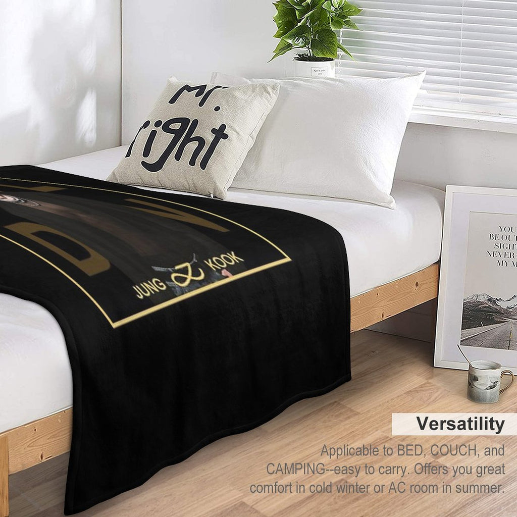 BTS Golden Jungkook Jung Kook Gift-ready Throw Blanket