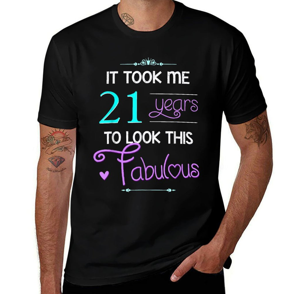 21st Birthday Shirt Fabulous 21 Year Old Tshirt  Relaxed-fit T-Shirt