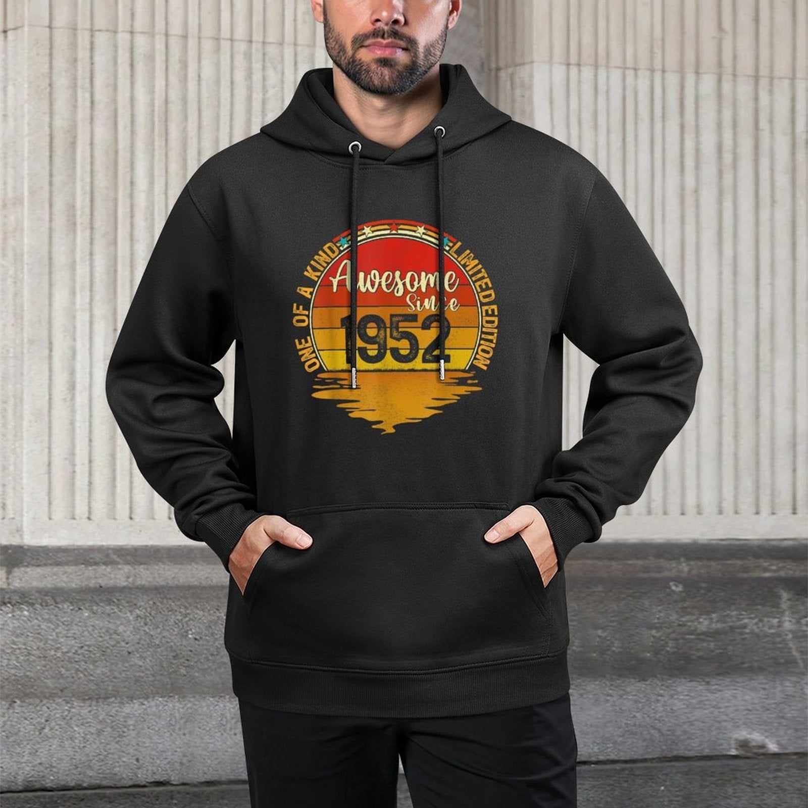 Vintage Limited Edition Awesome Since 1952 70th Birthday Shrink-Resistant Hoodie