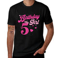 5th Birthday Girl Crown 5 Years Old Bday  Vintage-inspired T-Shirt
