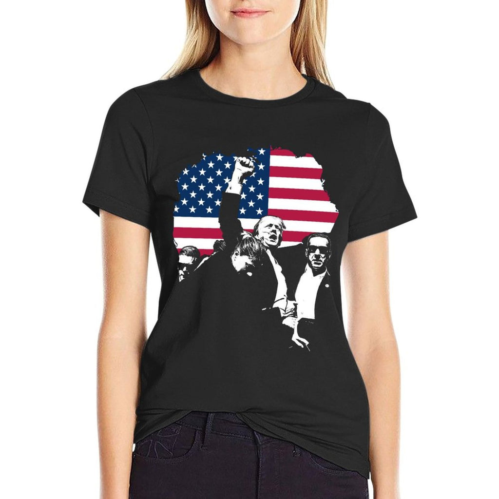 Fight For America Gulf Map USA 2025 4th of July  Eco-friendly Material T-Shirt