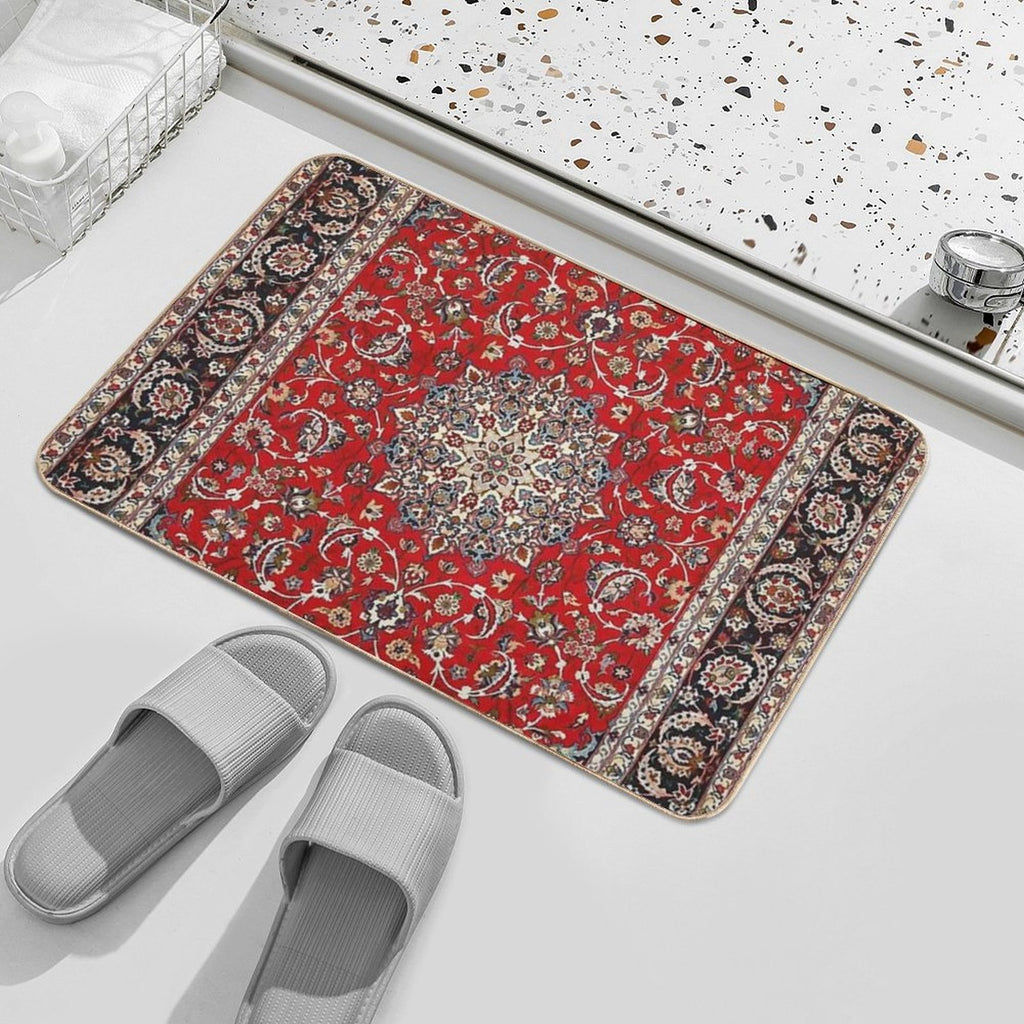 Fine Silk & Wool Isfahan Persian Rug Print  Rapid-Drying Bath Mat