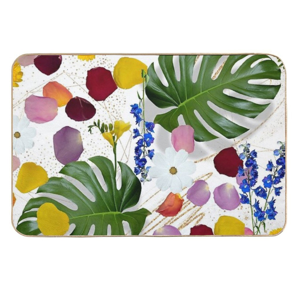 Tropical Romance (for Plant Lovers)  Slip-Resistant Bath Mat