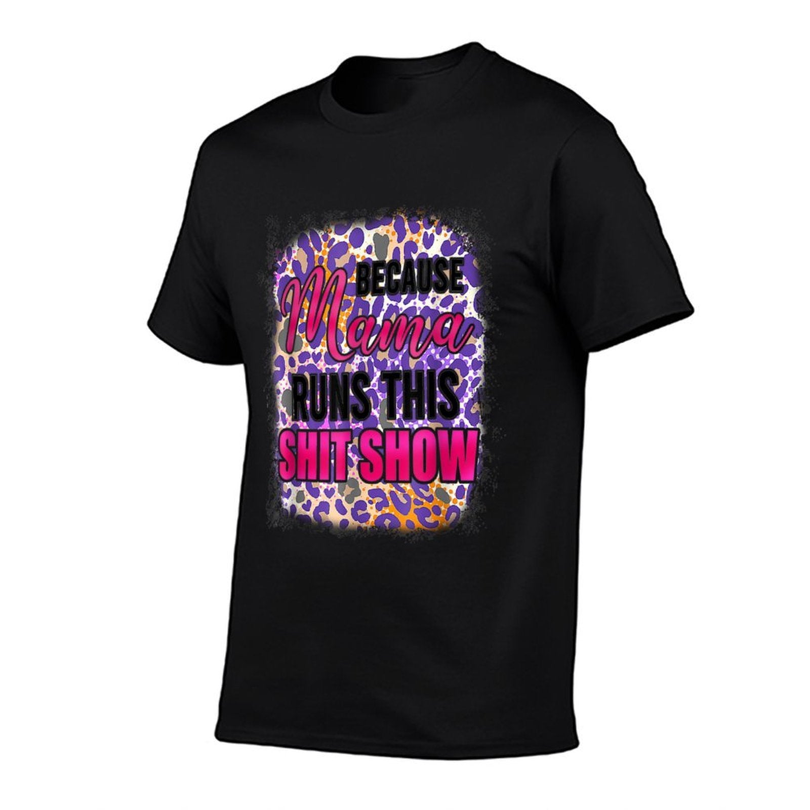 Funny Mama Runs This Shitshow Mom Leopard Happy Mothers Day  Lightweight T-Shirt